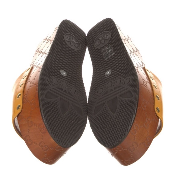Gucci x Adidas Leather Platform Slides - Picture 5 of 5
